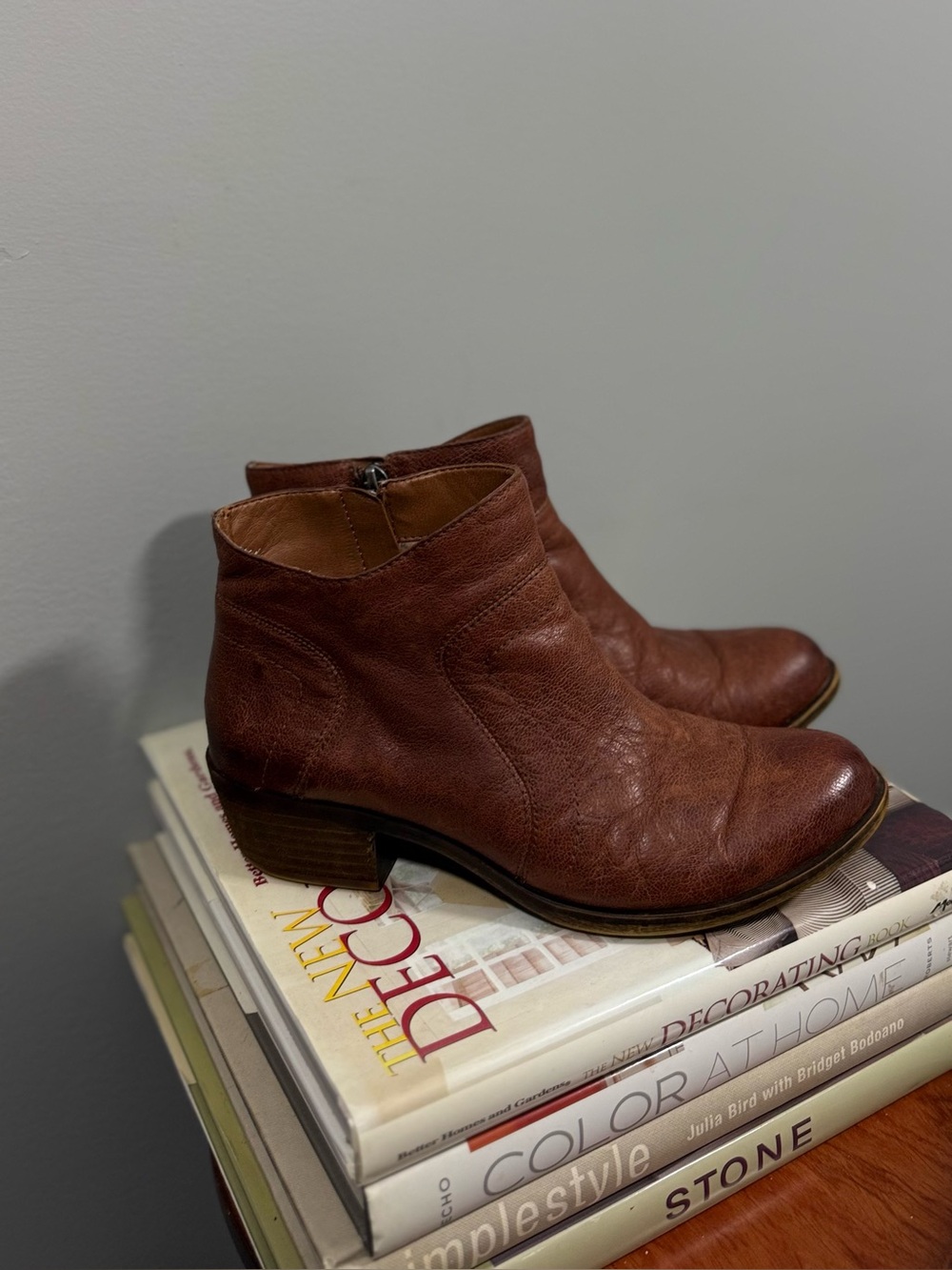 Lucky Brand Brown Leather Ankle Booties